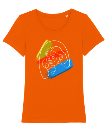 Girl in color Bright Orange
