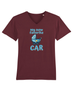 My new favorite car (cărucior bebeluș)  Tricou mânecă scurtă guler V Bărbat Presenter