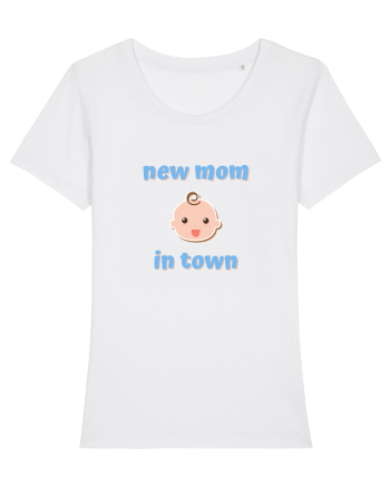 New mom in town. (albastru, băiat)  White