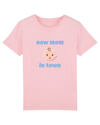 New mom in town. (albastru, băiat)  Cotton Pink