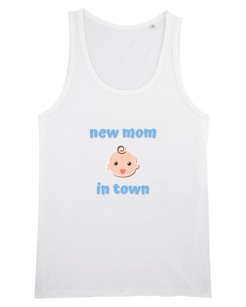New mom in town. (albastru, băiat)  White