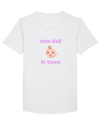 New dad in town. (roz, fetiță)  White