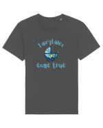 Fairytales come true. (cărucior bebeluș albastru)  Tricou mânecă scurtă Unisex Rocker