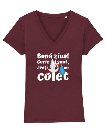 Curier Barză, aveți un colet.  Burgundy