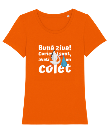 Curier Barză, aveți un colet.  Bright Orange