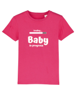 Loading baby in progress. (alb)  Tricou mânecă scurtă  Copii Mini Creator