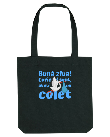 Curier Barză, aveți un colet. (albastru, băiat)  Black