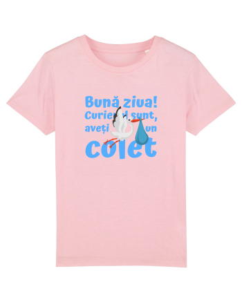 Curier Barză, aveți un colet. (albastru, băiat)  Cotton Pink