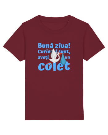 Curier Barză, aveți un colet. (albastru, băiat)  Burgundy