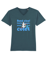 Curier Barză, aveți un colet. (albastru, băiat)  Tricou mânecă scurtă guler V Bărbat Presenter