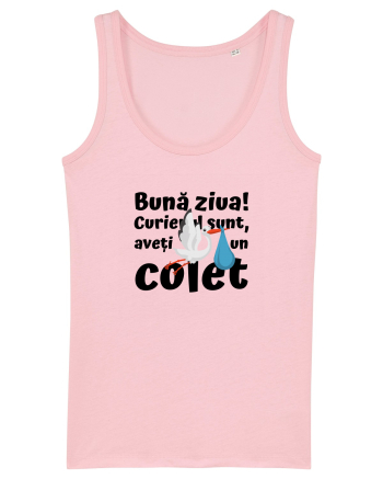 Curier Barză, aveți un colet. (negru)  Cotton Pink