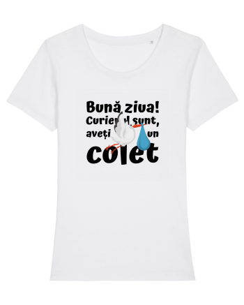 Curier Barză, aveți un colet. (negru)  White