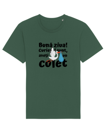 Curier Barză, aveți un colet. (negru)  Bottle Green