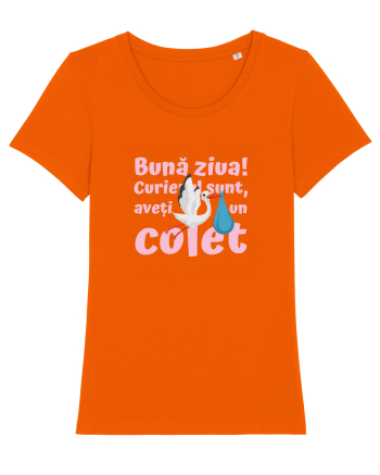 Curier Barză, aveți un colet. (roz, fetiță)  Bright Orange