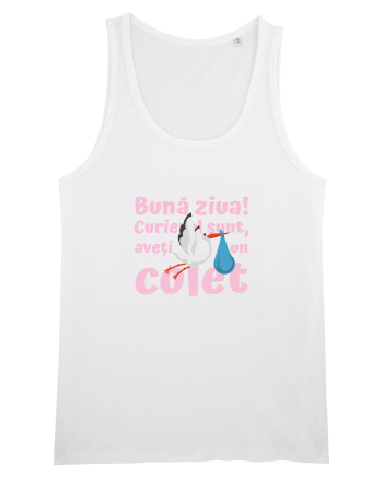 Curier Barză, aveți un colet. (roz, fetiță)  White
