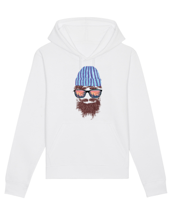 No Face Mountain Hipster White