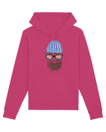 No Face Mountain Hipster Raspberry