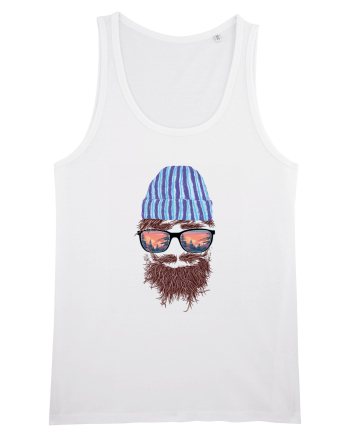 No Face Mountain Hipster White