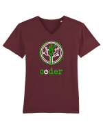Coder Tricou mânecă scurtă guler V Bărbat Presenter