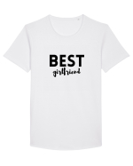 Best girlfriend (negru)  Tricou mânecă scurtă guler larg Bărbat Skater