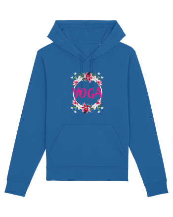 yoga floral design Royal Blue