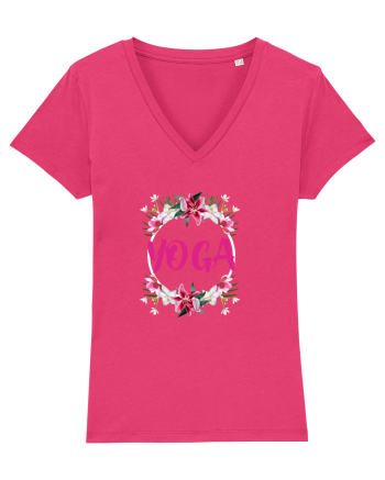 yoga floral design Raspberry