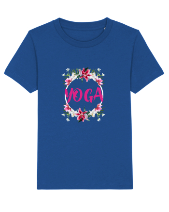 yoga floral design Majorelle Blue