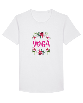 yoga floral design White