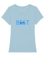 Best son.  Tricou mânecă scurtă guler larg fitted Damă Expresser