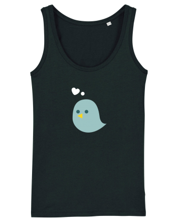 Tricou de cuplu (pasăre verde)  Black