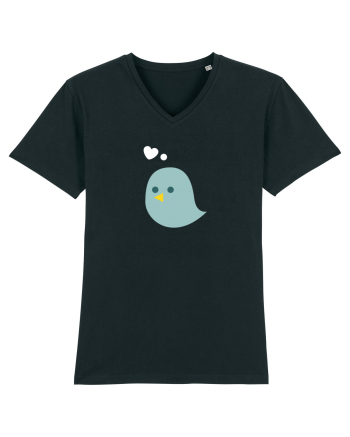Tricou de cuplu (pasăre verde)  Black