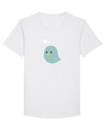 Tricou de cuplu (pasăre verde)  White