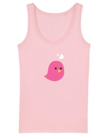 Tricou de cuplu (pasăre roz)  Cotton Pink