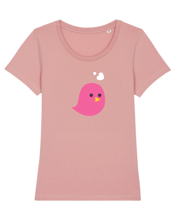 Tricou de cuplu (pasăre roz)  Canyon Pink