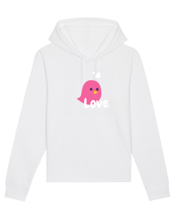 Tricou cuplu pasăre roz 