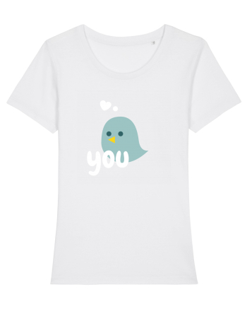 Tricou cuplu pasăre verde 