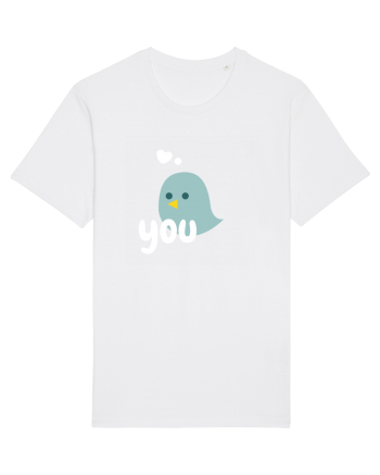 Tricou cuplu pasăre verde 