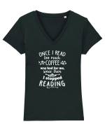 Too much coffee Tricou mânecă scurtă guler V Damă Evoker