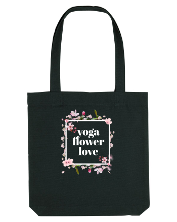 yoga floral design 10 Black