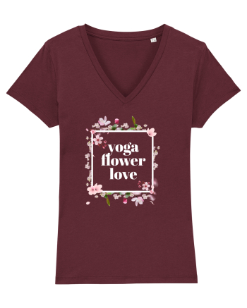 yoga floral design 10 Burgundy