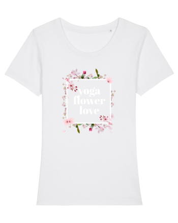 yoga floral design 10 White