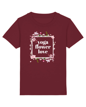 yoga floral design 10 Burgundy