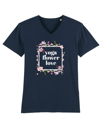 yoga floral design 10 French Navy