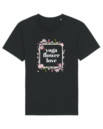 yoga floral design 10 Black