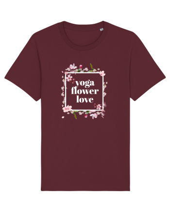 yoga floral design 10 Burgundy