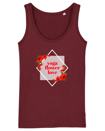 yoga floral design11 Burgundy