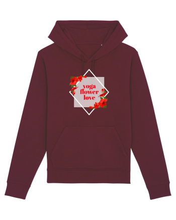 yoga floral design11 Burgundy