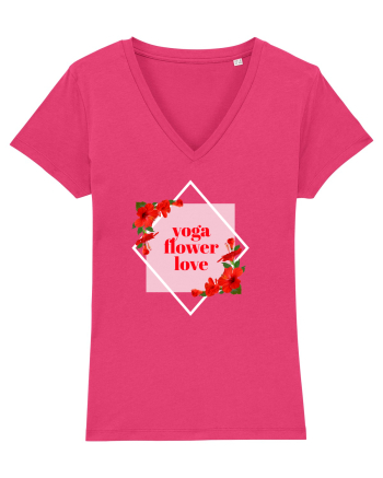 yoga floral design11 Raspberry