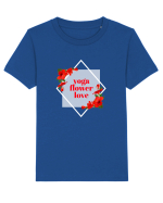 yoga floral design11 Tricou mânecă scurtă  Copii Mini Creator