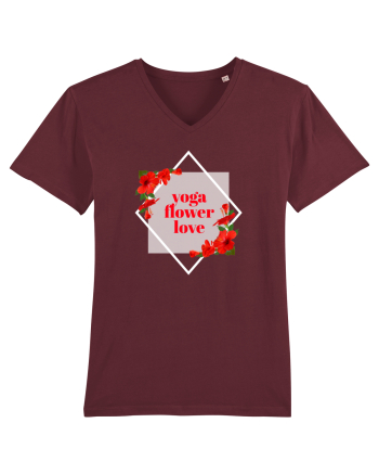 yoga floral design11 Burgundy